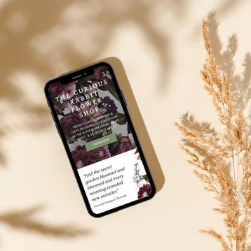 The Curious Rabbit Florist Website | Designed by Flow Cre8tive Sydney — studio-based online flower delivery with gentle, airy visuals