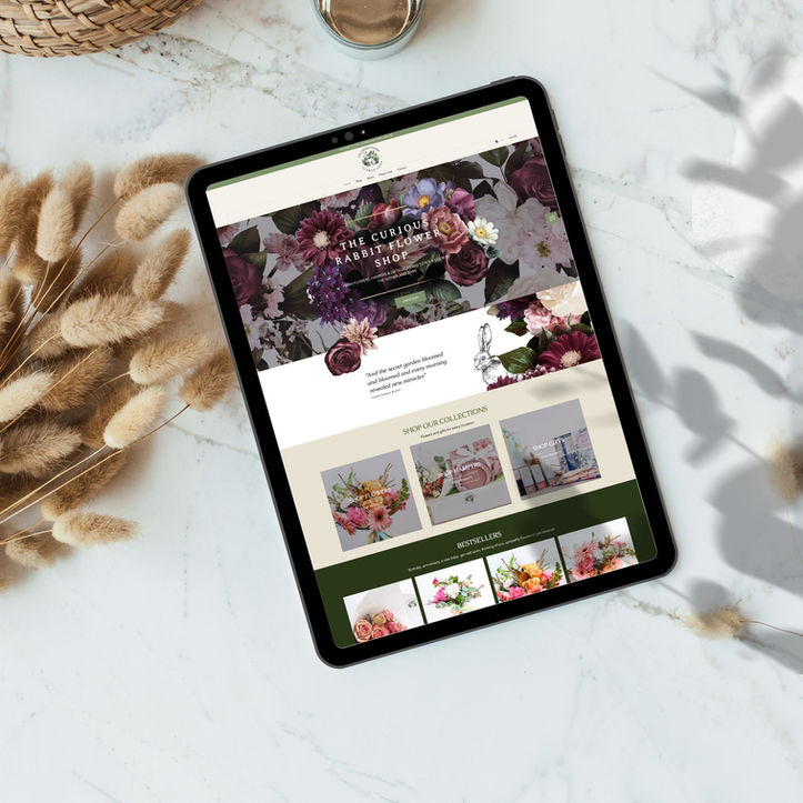 The Curious Rabbit Flower Shop Online Store | Flow Cre8tive — modern Wix site for Balmain florist offering flowers, gifts and hampers.