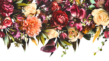 The Curious Rabbit Flower Shop decorative flower banner