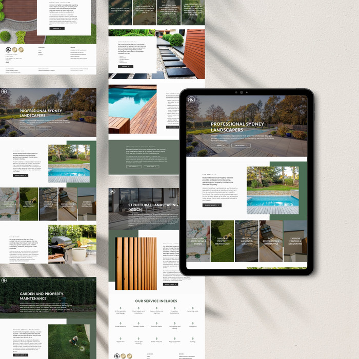 Property Maintenance Website | Motion Maintenance by Flow Cre8tive Sydney — modern UX showcasing landscape design and structural landscaping