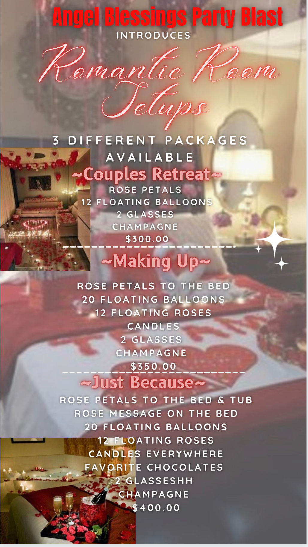 Romantic Room Setups (Just Because Package)