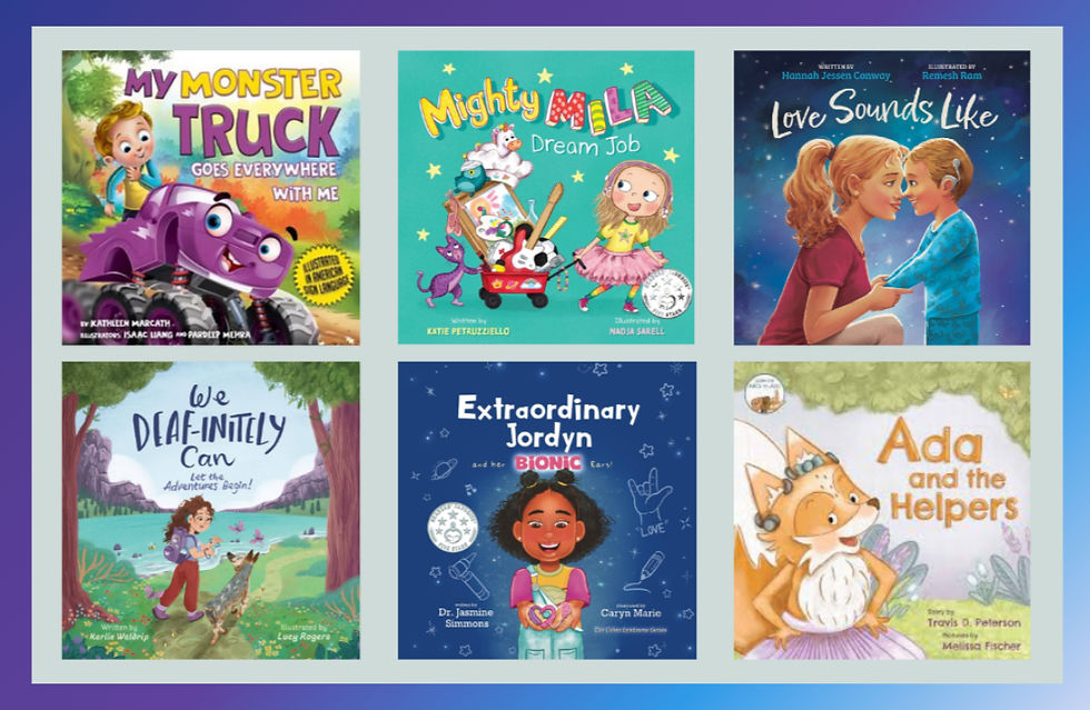 Six inclusive children's books featured in the Deaf Awareness Month DHH Books collaboration, including stories with Deaf and hard-of-hearing characters, ASL, friendship, and belonging.