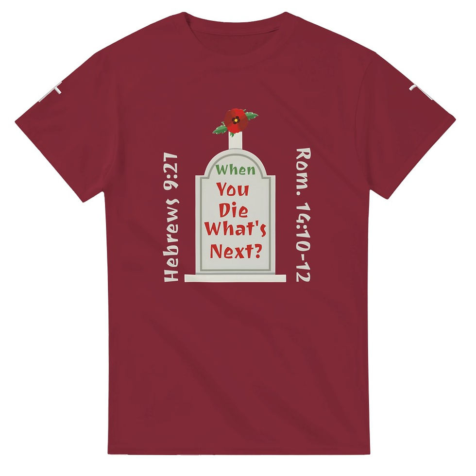 Thumbnail: What Happens When You  Die Bible Verse Tee-Shirt: 'When You Die What's Next?