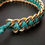 Thumbnail: Chained&Braided bracelet /Turquoise 