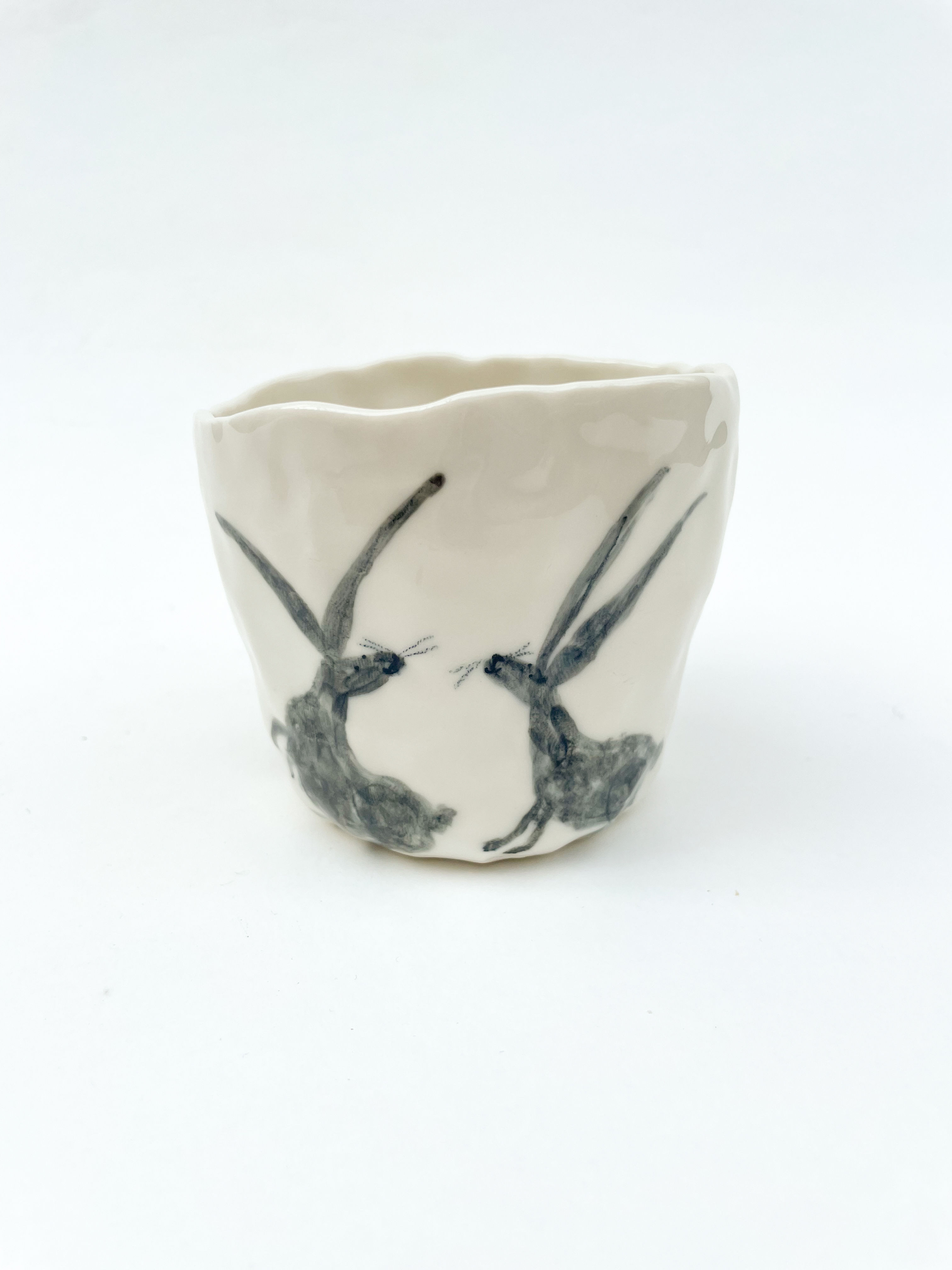 Porcelain rabbit cup