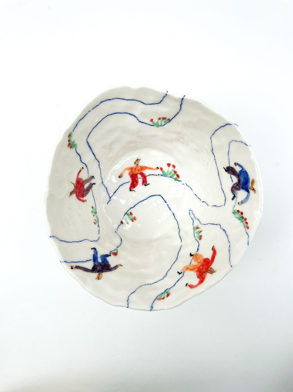 Thumbnail: Porcelain walking around the bowl