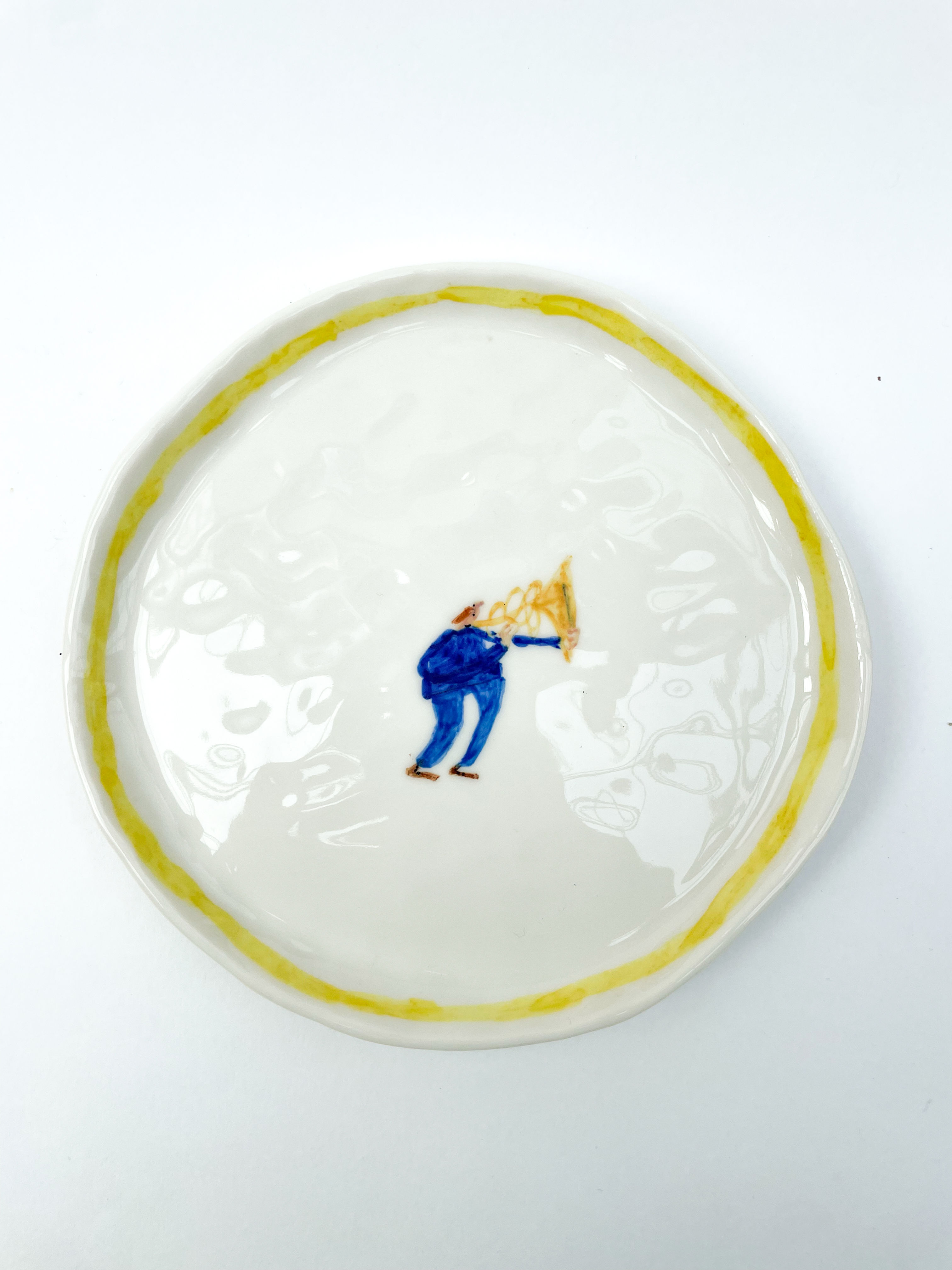 Small porcelain music breakfast plate
