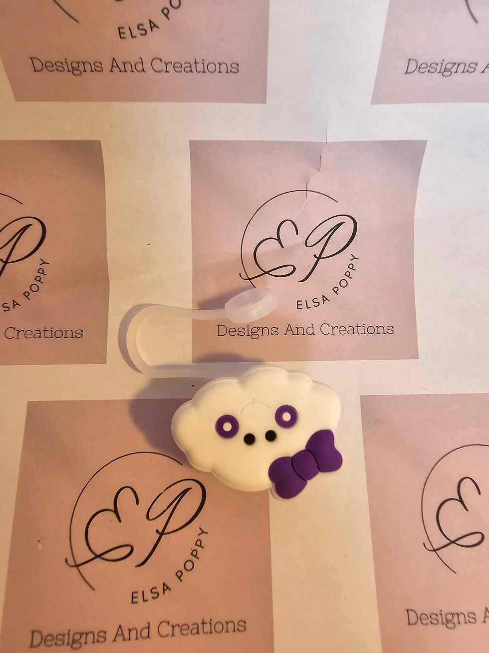 Thumbnail: Flower and cloud straw toppers- assorted 