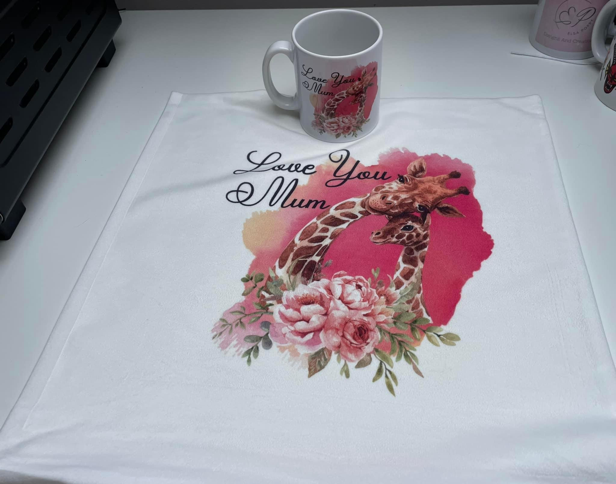 “I love you Mum” matching mug and cushion cover set 