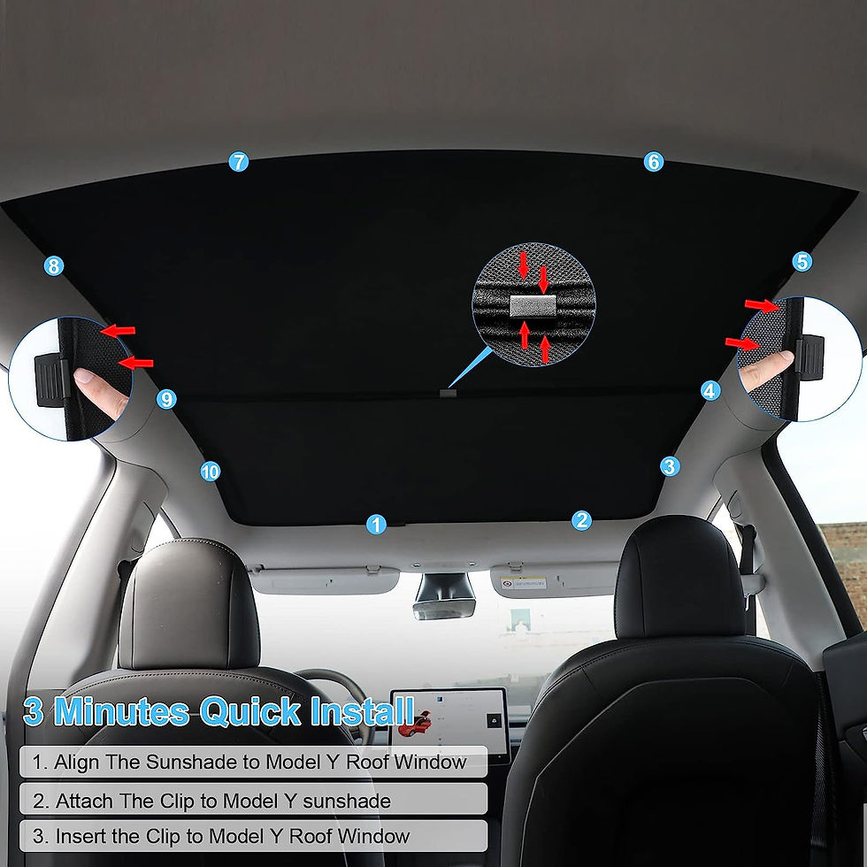 Miniatura: XINTUO Tesla Model Y Roof Sunshade 2023 Upgraded Sunshade for Tesla Model Y Acc