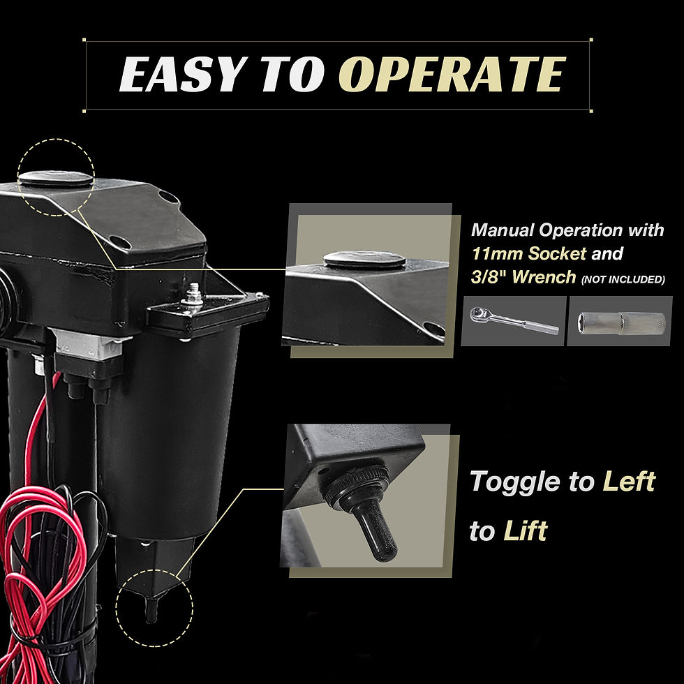 Miniatura: 3500 lbs Electric Trailer Jack, 12V DC, 27" Lift, with Drop Leg, for Travel, Tra