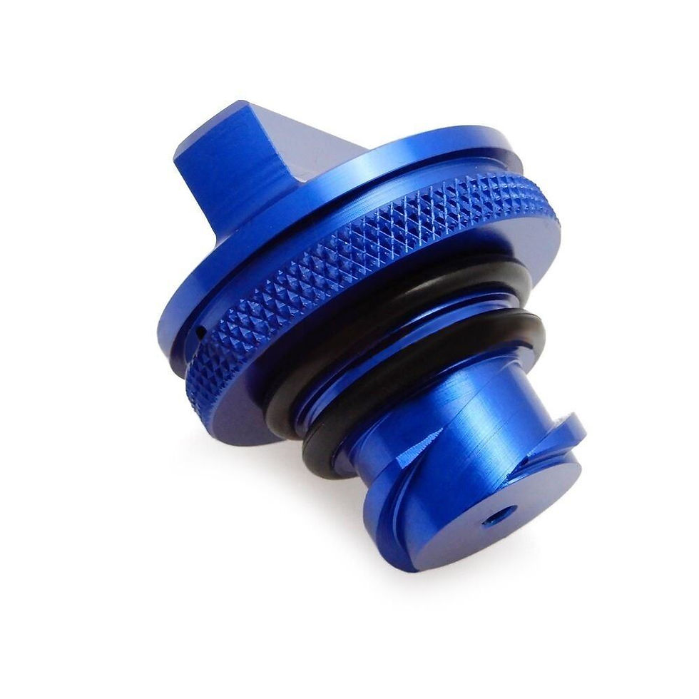 Miniatura: Fit 2013-2017 Dodge Ram Magnetic Aluminum Diesel Fuel Gas Cap & DEF Cap Blue Set