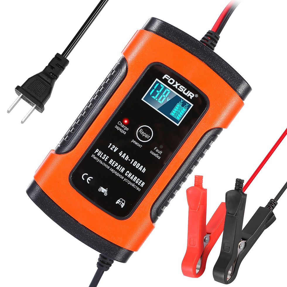 الصورة المصغرة: Car Battery Charger 12V 5A LCD Intelligent Auto Motorcycle Boat ATV Recover Puls