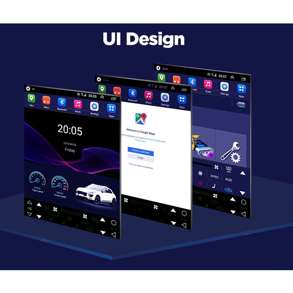 Miniatura: Wanqi Tesla style Vertical Screen car android 11 dvd multimedia player radio vid