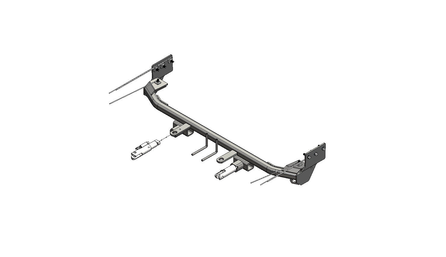 Tow Bar Base Plate; Incl. Removable Attachment Tabs; Install Rating 3.