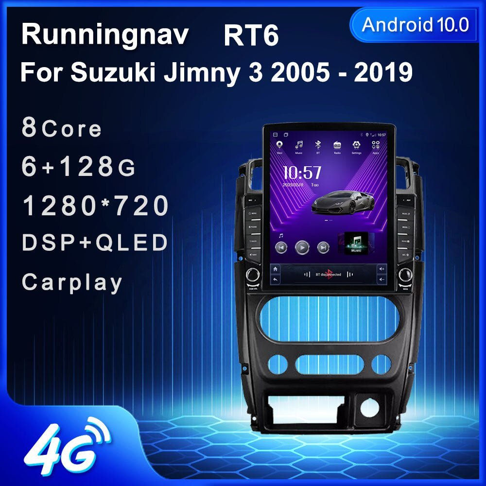 Runningnav for Suzuki Jimny 3 2005 - 2019 Tesla Type Android Car Radio Multimedi