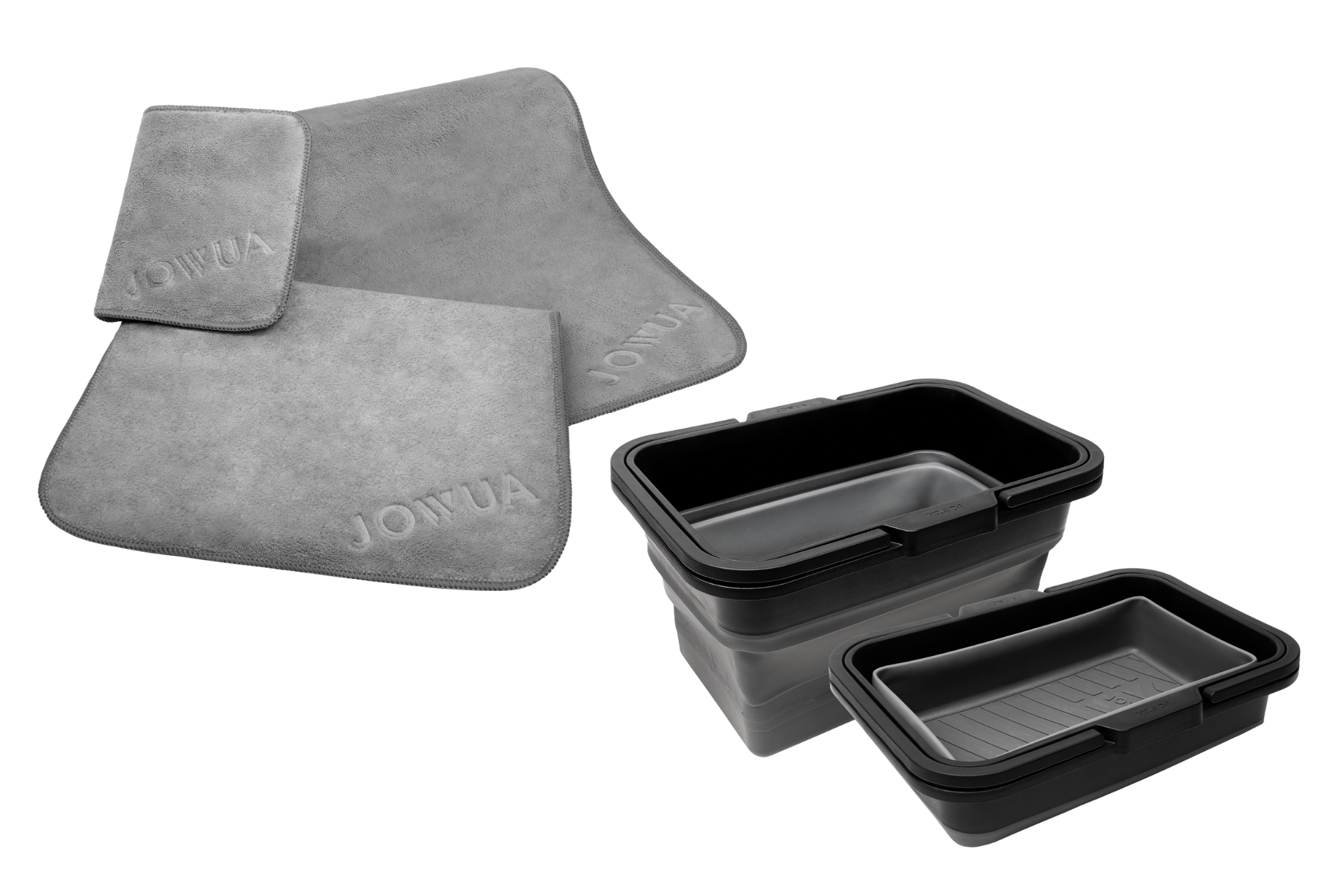 Microfiber Cleaning Cloth & Under Seat Collapsible Organizer Combo