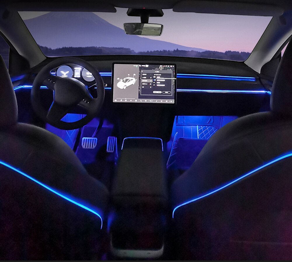 For Tesla Model 3 2021 Decorate Inter Lamp Touch Control Inter Car Ambient Light