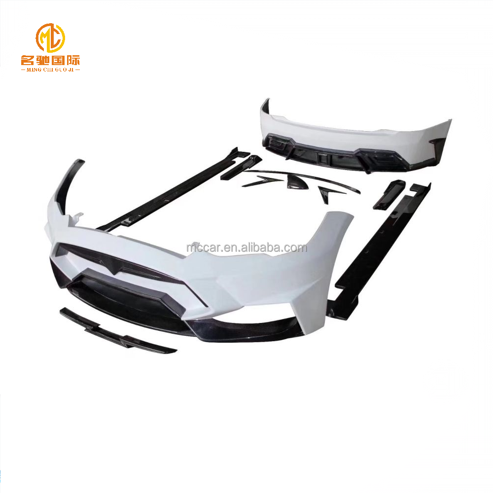 Tesla Model S carbon body kit front lip diffuser Spoiler Side skirts