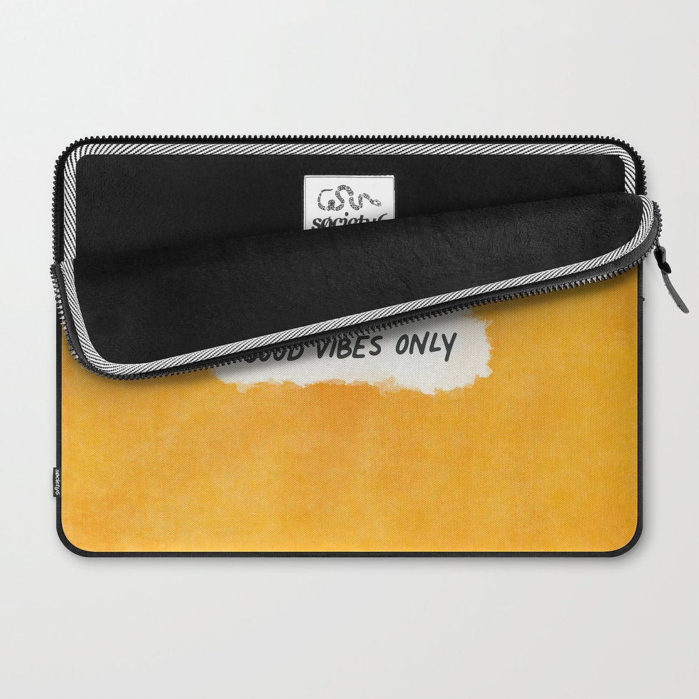 Miniatura: Good Vibes Only: Yellow Canvas Edition Laptop Slee