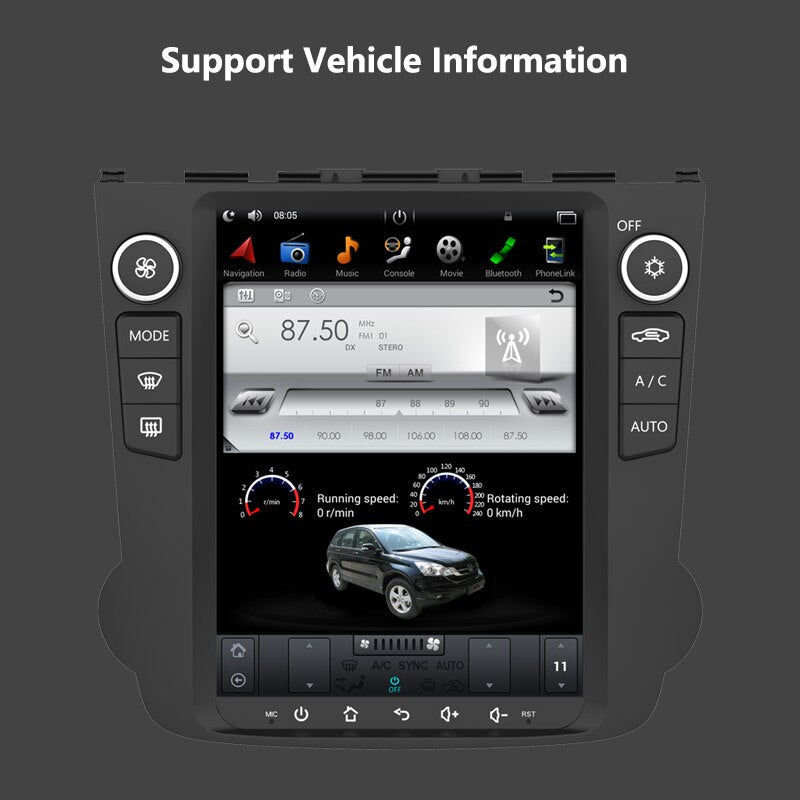 縮圖：汽车 GPS 导航 Tesla Style Android 适用于本田 CRV 2006-2011 收音机立体声多
