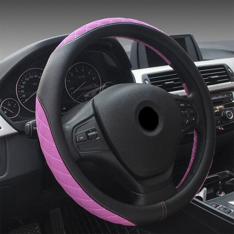 Miniatura: 38Cm Microfiber Leather Car Steering Cover for Car Auto Automotive 15 Inch Women