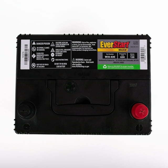 الصورة المصغرة: EverStart Maxx Lead Acid Automotive Battery, Group Size 35N, 12 Volt 640 CCA