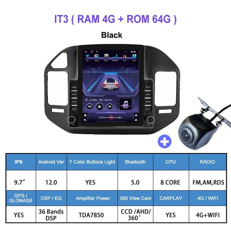 縮圖：9.7 英寸立式特斯拉屏幕 Android 汽车收音机 GPS 导航多媒体视频