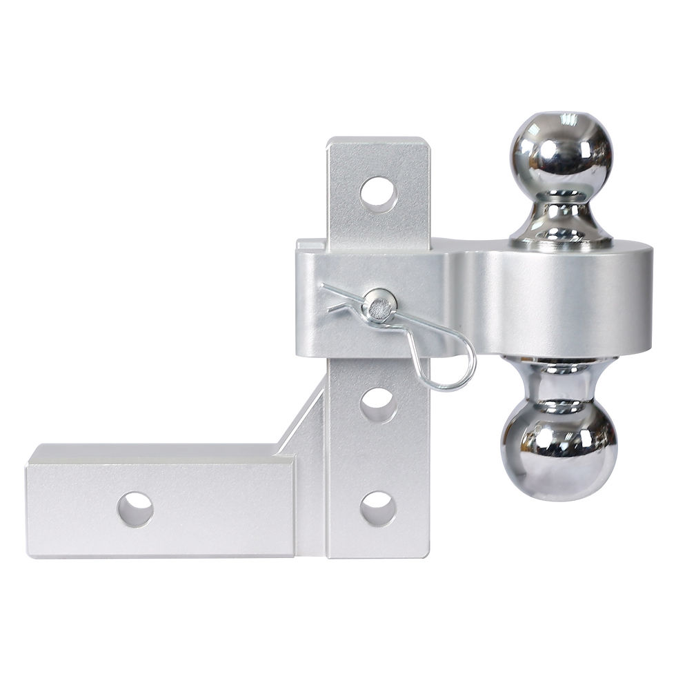 الصورة المصغرة: Alu Adjustable Trailer Drop Hitch,2inch receiver,6 inch adjustable