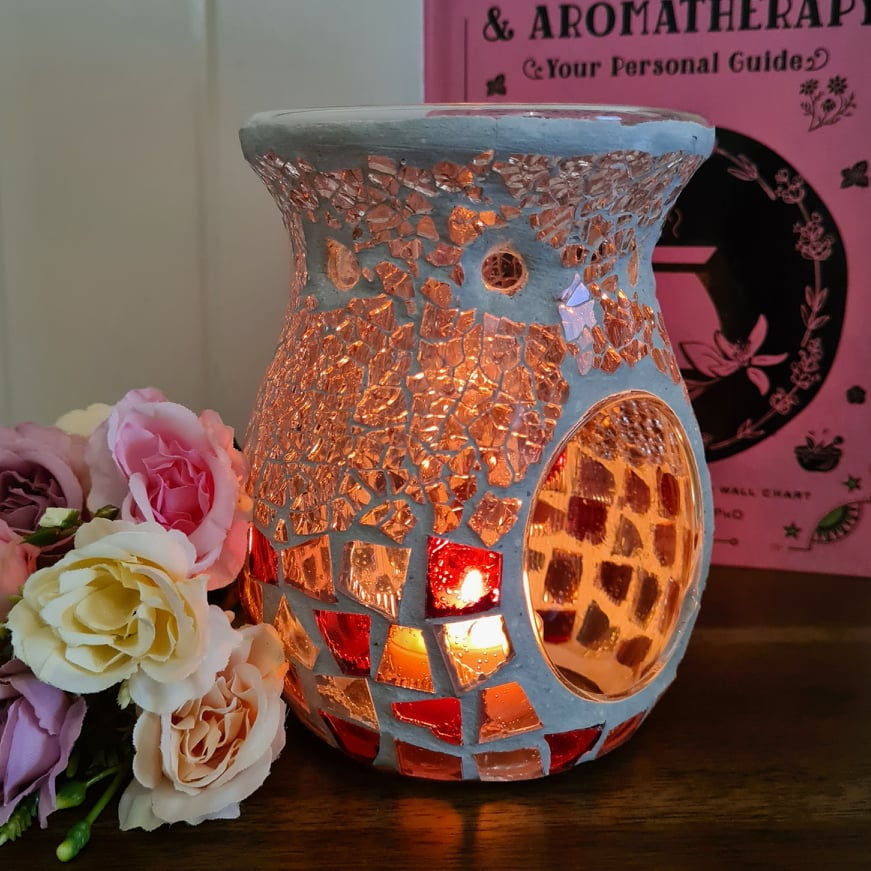 Powder Pink Kaleidoscope - Tealight Burner Mosaic