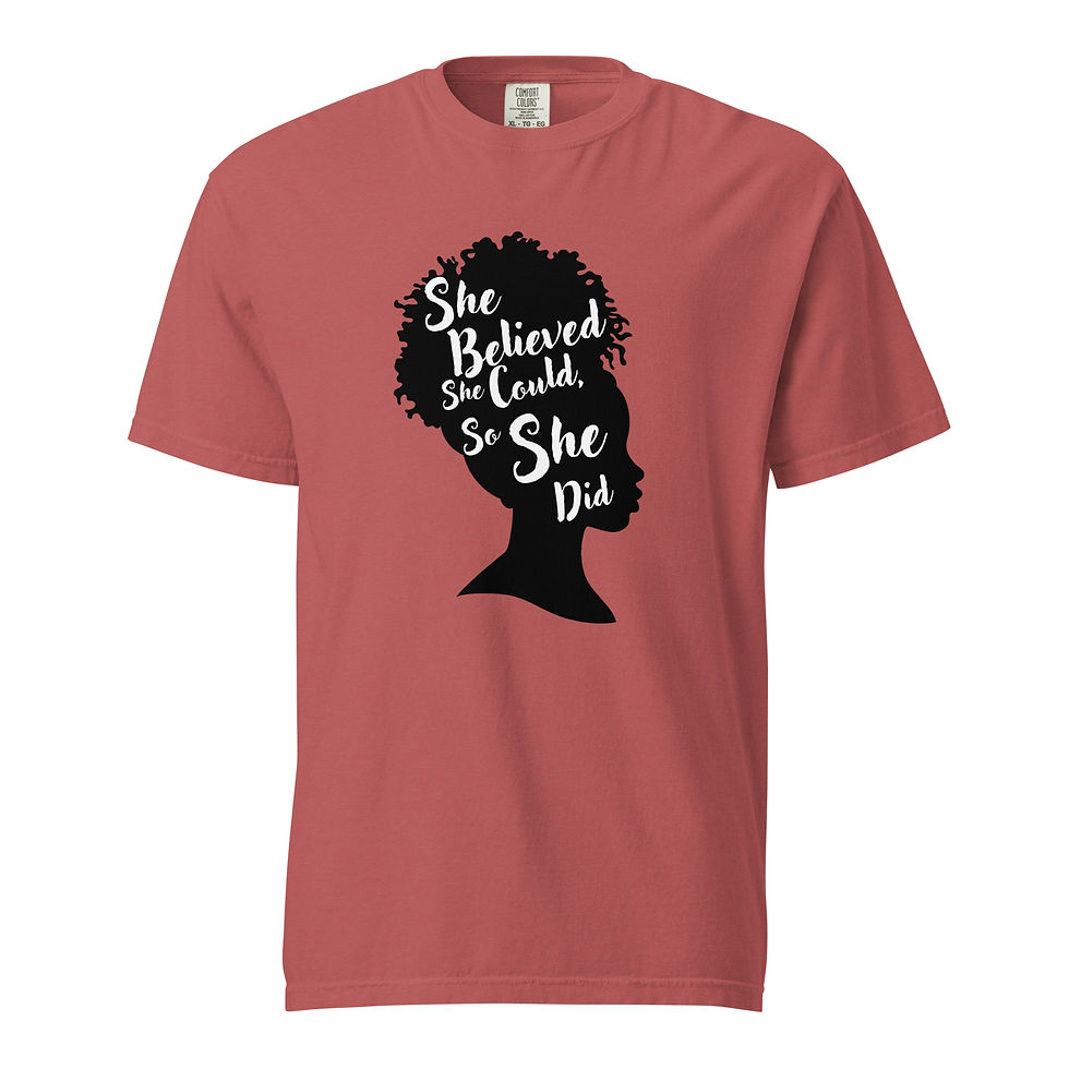 Thumbnail: She Believed (Ethnic)- Tee Unisex garment-dyed heavyweight t-shirt