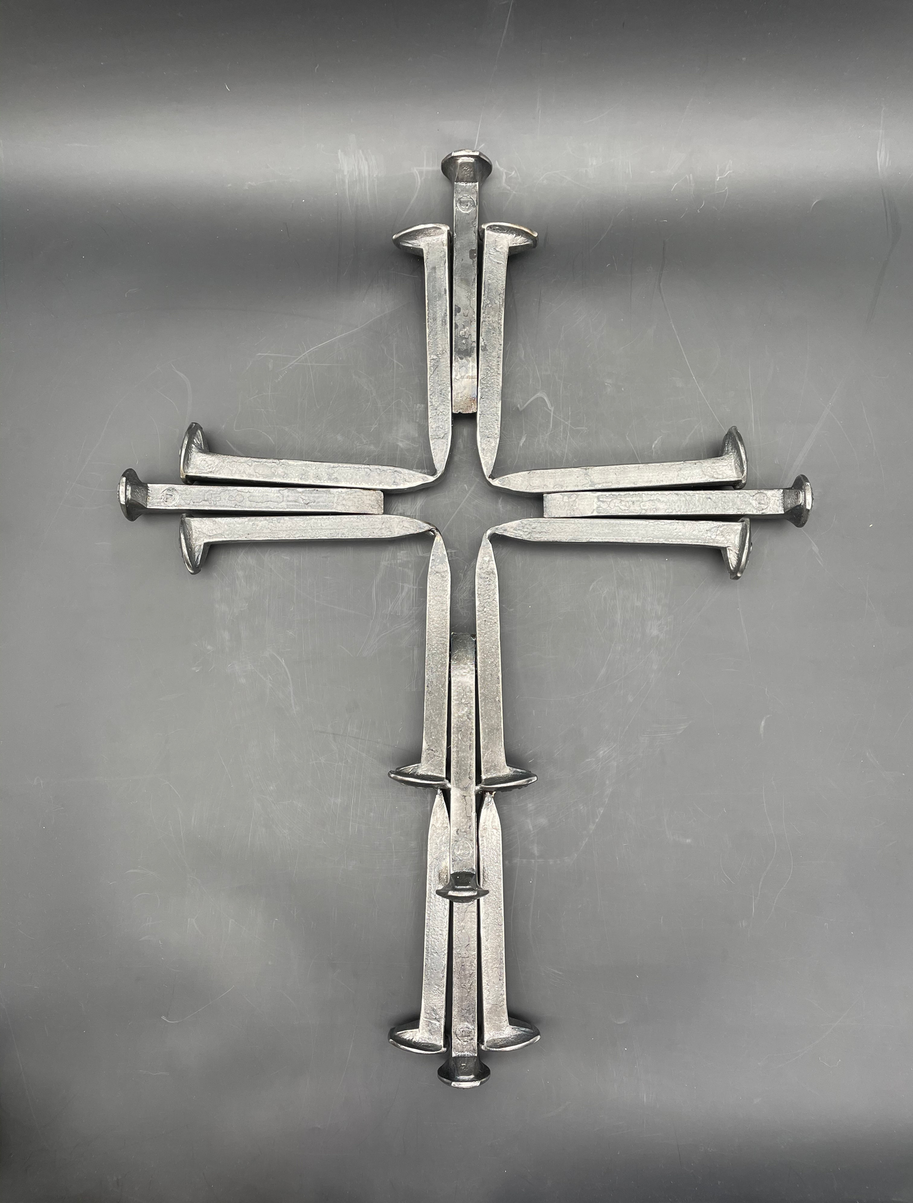 Railroad Spike Cross in Cross
