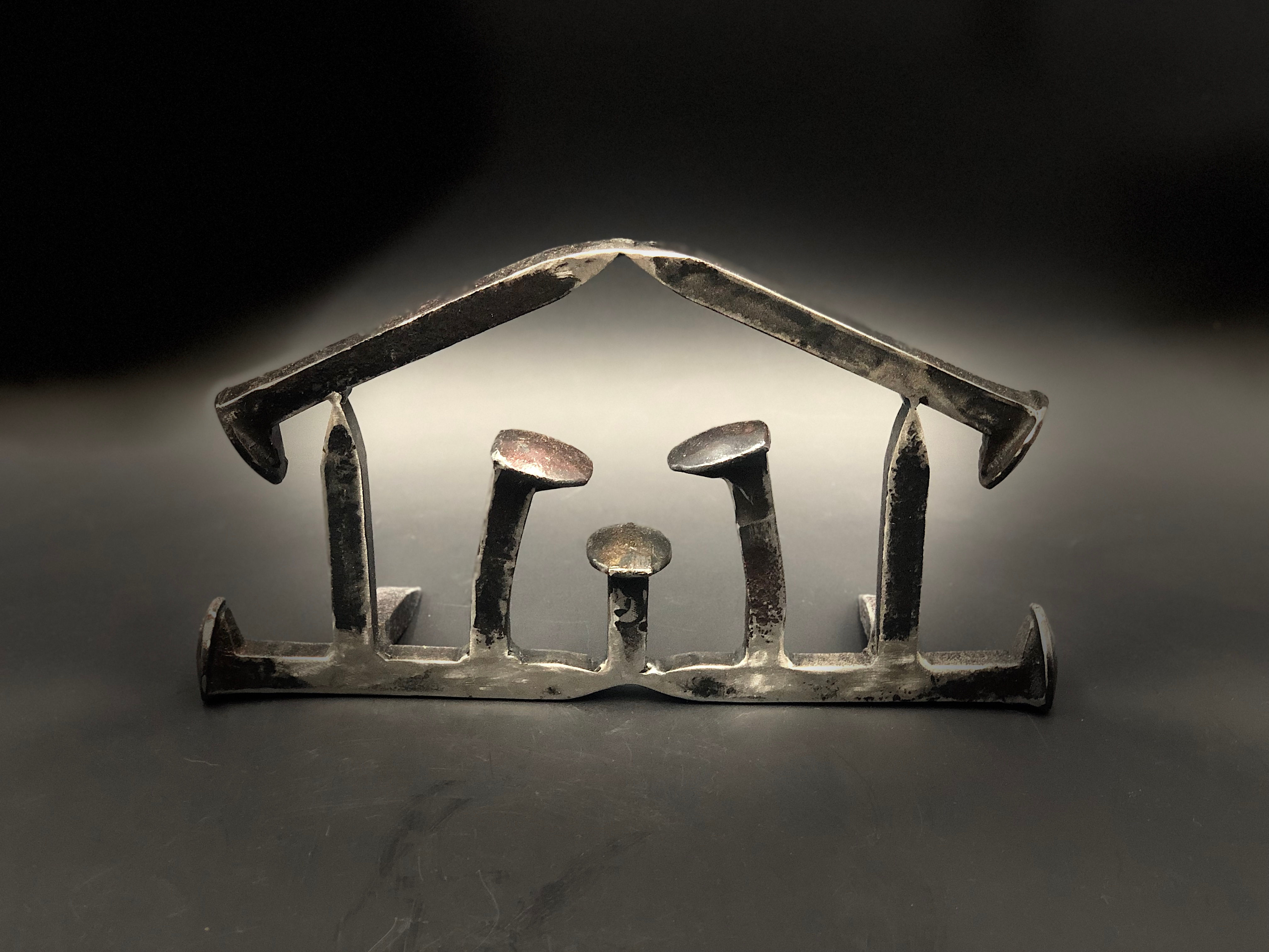 Railroad Spike Nativity