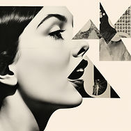 Collage femme noir et blanc