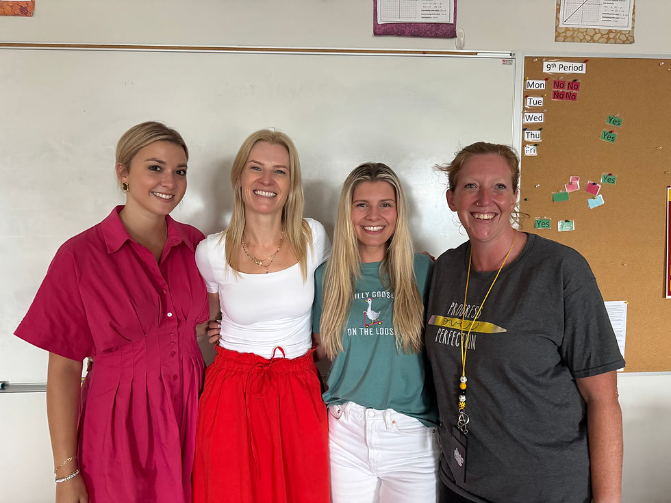 Doc Holbrook with SUNY New Paltz literacy candidates and KCSD teacher Lauren Becker—modeling the power of collaboration in action.