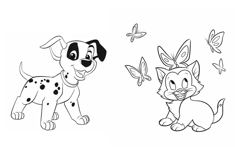 Thumbnail: DISNEY - 15 minuten per Coloriage - Baby honden en katten (vanaf 3 jaar)
