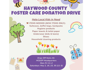 Haywood County Foster Care Donation Drive