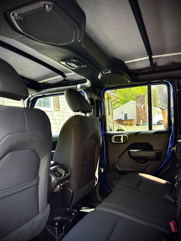 Blue Jeep after Deluxe Detail in Burlington, MA – hand washed, polished, and protected with spray sealant.