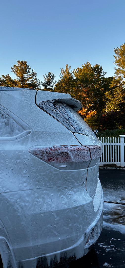 Toyota Full Exterior Foam Wash in Boston MA — thick foam pre-wash for maximum paint protec