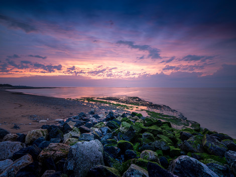 Heure bleue sur la plage de Saint Denis d'Oléron