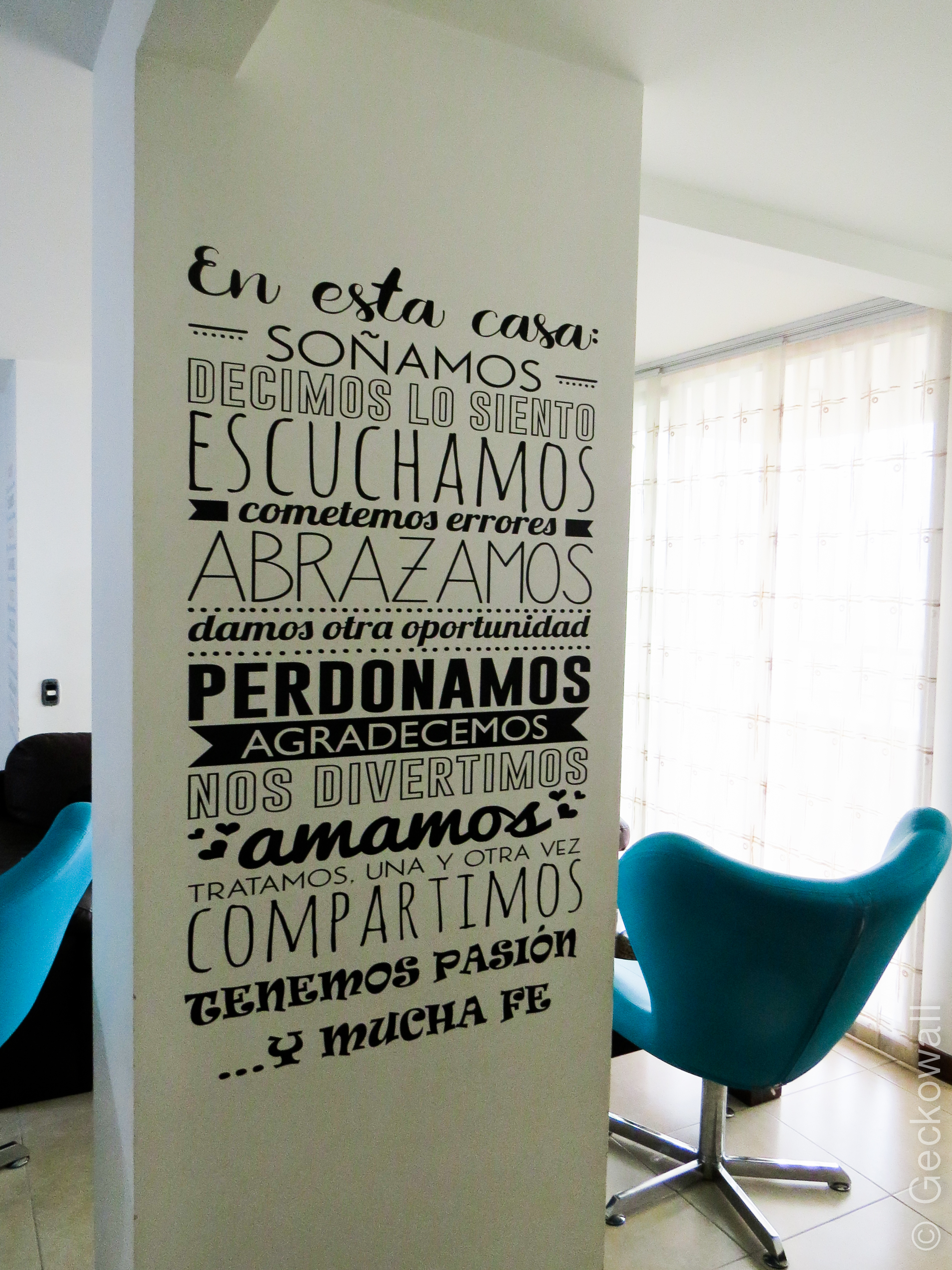 Vinilo Texto Familia
