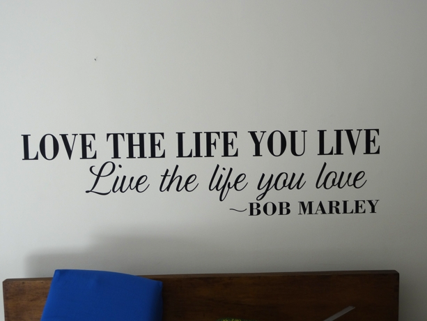 Vinilo Decorativo Texto Bob Marley