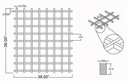 W-WR-SK-36X36 Line Drawing