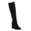 Thumbnail: Black Suede Block Heel Tall Boots