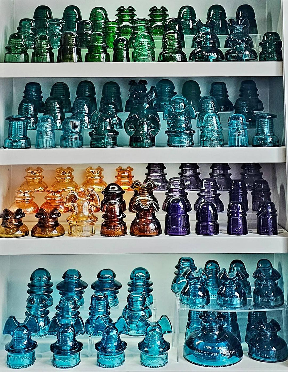 Power line insulator collection