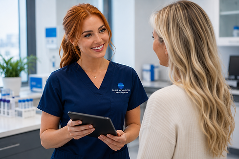 Blue Horizon Laboratories - phleb talking to patient.png