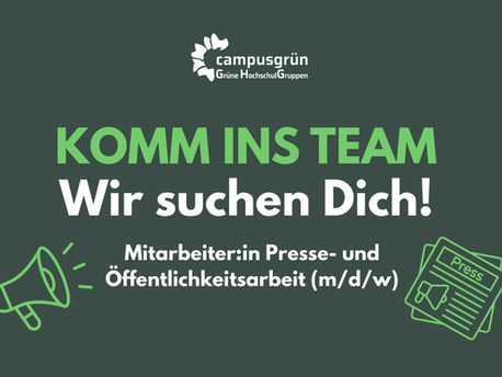 Stellenausschreibung Minijob: Presse- und Öffentlichkeitsarbeit