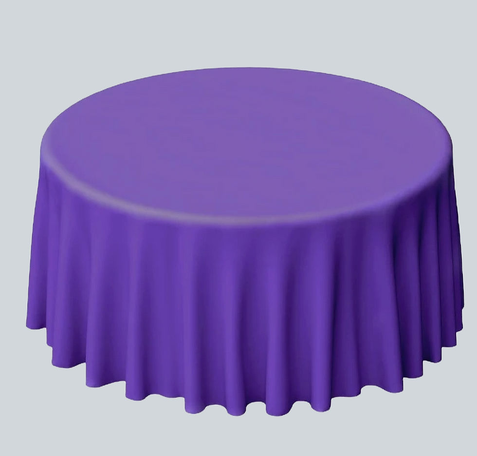 purple round tablecloth - polyester