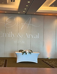 name on a light gobo projection rental