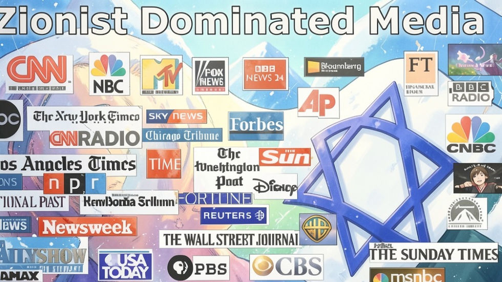 Six Zionist Firms Control 96% of the World’s Media